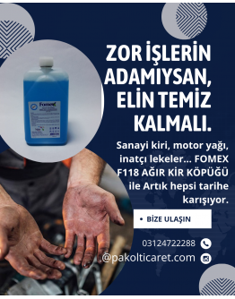 Fomex F118 Ağır Kir Ve Yağ Sökücü Köpük Sabun 1000ml 12'li